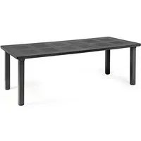 nardi table pour extérieur extensible levante (anthracite - plateau en dureltop / pieds en aluminium verni)
