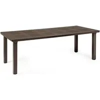 nardi table pour extérieur extensible levante (café - plateau en dureltop / pieds en aluminium verni)