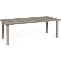 nardi table pour extérieur extensible levante (gris tourterelle - plateau en dureltop / pieds en aluminium verni)