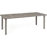 nardi table pour extérieur extensible libeccio (gris tourterelle - plateau en dureltop / pieds en aluminium verni)