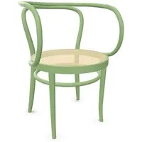 thonet chaise avec accoudoirs 209 (reed green - frêne teinté ii)