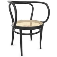 thonet chaise avec accoudoirs 209 (black grey ral 7021 - frêne teinté ii)