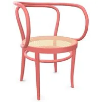 thonet chaise avec accoudoirs 209 (coral red - frêne teinté ii)