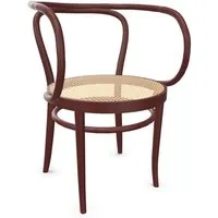 thonet chaise avec accoudoirs 209 (rust red - frêne teinté ii)