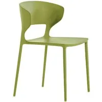 desalto set de 2 chaises koki (vert gauguin - poliuretano et acier)