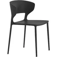 desalto set de 2 chaises koki (noir - poliuretano et acier)