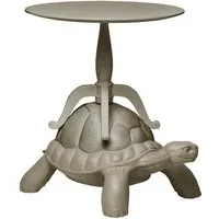 qeeboo table basse turtle carry coffee table (gris tourterelle - polyéthylène)