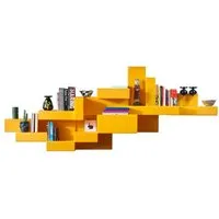 qeeboo bibliotheque murale primitive bookshelf (jaune - polyéthylène)