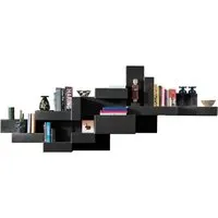 qeeboo bibliotheque murale primitive bookshelf (noir - polyéthylène)