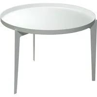 covo table basse illusion (blanc large - métal peint à la poudre)