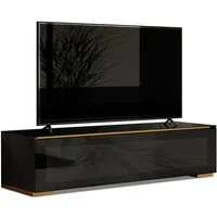 munari meuble tv genova ge 152 ge152ne (noir - verre)