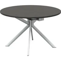 connubia table extensible à rallonge avec piètement blanc optique mat giove cb/4739-d 120 cm (plateau et rallonge thermocuit - métal et bois anobli)