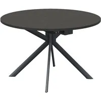 connubia table extensible à rallonge avec piètement gris mat giove cb/4739-d 120 cm (plateau et rallonge oxyde de bronze - métal et bois anobli)