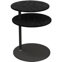 molteni & c table basse vicino table (structure étain / plateaux nero marquina - marbre et métal)