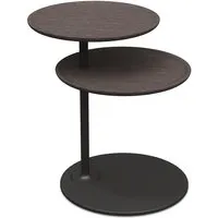 molteni & c table basse vicino table (structure étain / plateaux chêne graphite - bois teinté massif et métal)