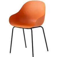 connubia set de 2 chaises avec accoudoirs academy cb2137 (structure noire, coque safran mat - métal peint et polypropylène recyclé)