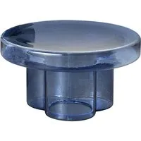 miniforms table basse soda ø 55 x h 30 cm (bleu - verre souflé)