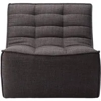 ethnicraft fauteuil n701 (gris foncé - tissu)