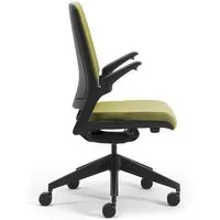 leyform chaise de bureau à roulettes astra avec dossier en polypropylène (cat. e - aluminium, polypropylène et tissu)