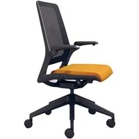 leyform chaise de bureau à roulettes astra avec dossier résille noir (cat. b - aluminium, polypropylène et tissu)