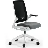 leyform chaise de bureau à roulettes astra w avec dossier résille noir (cat. b - aluminium, polypropylène et tissu)