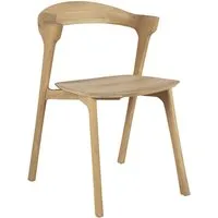 ethnicraft chaise avec accoudoirs bok (chêne peint - bois massif)