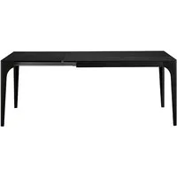 colico table extensible cargo 160(210-260)x90 cm (nero marquina poli - chêne noir absolu et grès effet marbre)