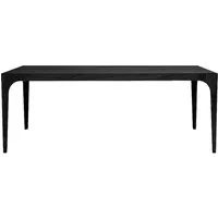 colico table extensible cargo 160(210-260)x90 cm (noir pur - chêne avec nuds)