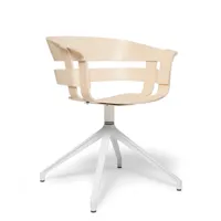 design house stockholm chaise de bureau wick chair frêne-pieds en métal blanc