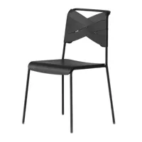 design house stockholm chaise torso noir-noir