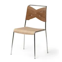design house stockholm chaise torso chêne-cognac