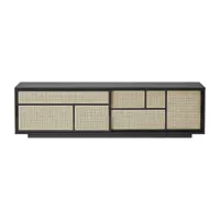 design house stockholm table d'appoint air, bas noir, rotin