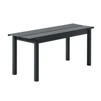 muuto banc linear steel bench 110x34 cm noir