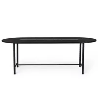warm nordic table be my guest 220 cm chêne huilé noir-noir