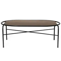 warm nordic table basse ovale secant granit antique brown