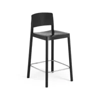 swedese chaise de bar grace 63 cm frêne émaillé noir