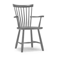 stolab chaise avec accoudoirs lilla åland bouleau gris foncé