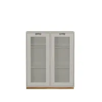 asplund vitrine snö e light grey, support en chêne, dj.30 cm