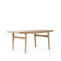 warm nordic table à manger evermore chêne huilé blanc, 160 cm