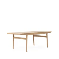 warm nordic table à manger evermore chêne huilé blanc, 190 cm