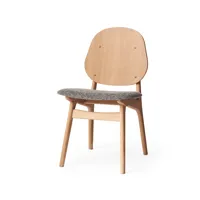 warm nordic chaise noble tissu graphic sprinkles, structure en chêne huilé blanc