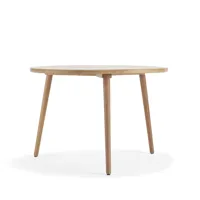 stolab table miss tailor ø90 cm chêne huile naturel, plateau fixe