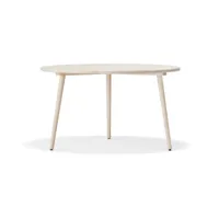 stolab table miss tailor ø130 cm bouleau verni mat clair, plateau fixe