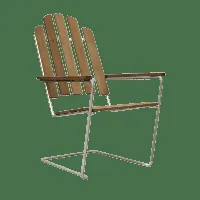 grythyttan stålmöbler chaise longue a3 teck-structure en acier avec galvanisation à chaud