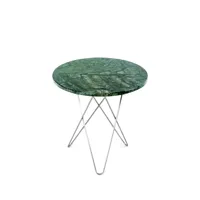 ox denmarq table basse mini o tall marbre vert, acier inoxydable