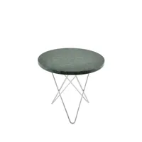 ox denmarq table basse mini o marbre indio, support en acier inoxydable