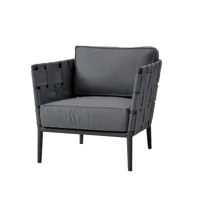 cane-line fauteuil lounge conic gris, incl. coussins