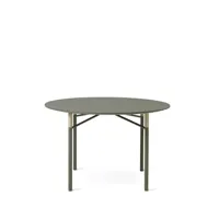 warm nordic table à manger affinity light green, round