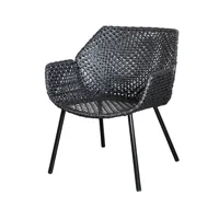 cane-line fauteuil lounge vibe black/anthracite