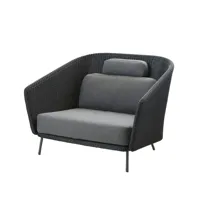 cane-line fauteuil lounge mega graphic, incl. coussins gris